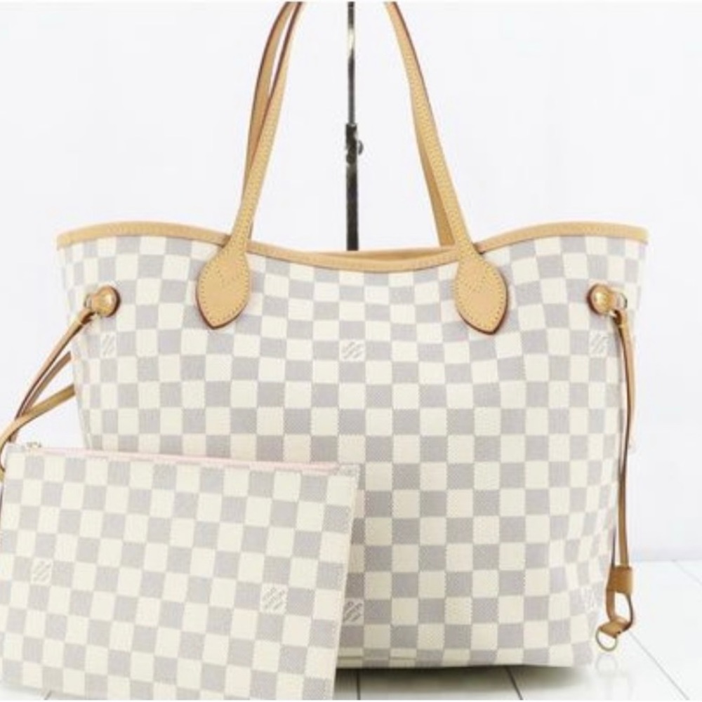 Louis Vuitton Neverfull MM Damier Azur Tote